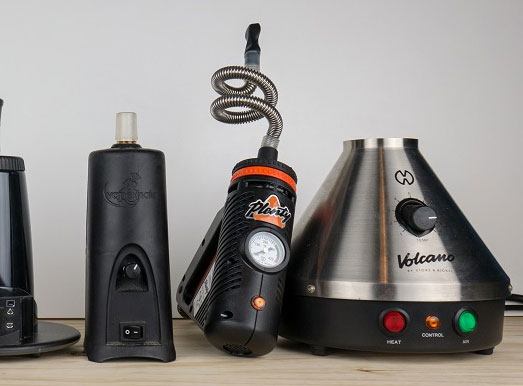 Voorbeelden van desktop vaporizers.